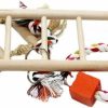 Small Animal POPETPOP | Popetpop Hamster Suspension Bridge - Rat Toys Ladder - Pet Hanging Hammock Wooden Swing Cage Toy For Small Animal