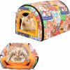 Small Animal Grddaef | Grddaef Extra Large Guinea Pig Bed, Small Animal Warm Fleece Houses And Hideouts Hamster Sleeping Cave For Rabbit Bunny Hedgehog Chinchilla Ferrets