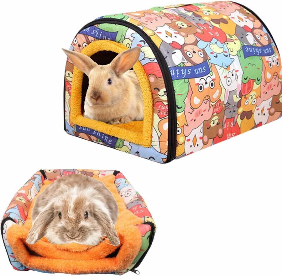 Small Animal Grddaef | Grddaef Extra Large Guinea Pig Bed, Small Animal Warm Fleece Houses And Hideouts Hamster Sleeping Cave For Rabbit Bunny Hedgehog Chinchilla Ferrets