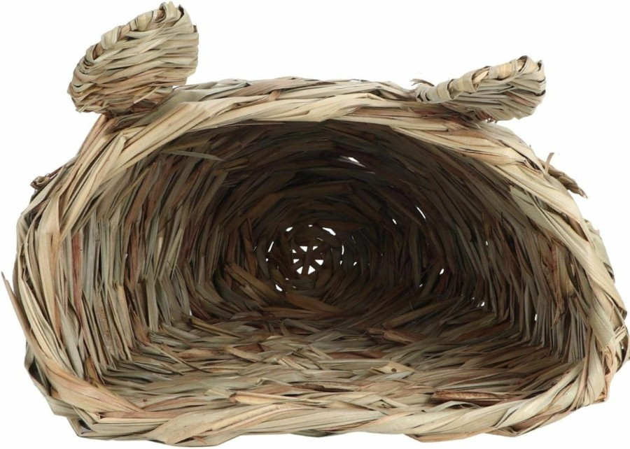 Small Animal Tiiyee | Bunny Grass House, Guinea Pig Cave Ferret Hideout Bedding Natural Dry Straw Woven Bed Mat Hut Pet Cages For Rabbit Chinchilla Hamster Hedgehogs Squirrel Play Sleeping Eat Paws Protection Chew Toys