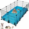 Small Animal CheeFun | Cheefun Guinea Pig Cages: 8 Sq Ft Expandable Small Animal Cage For Rat Rabbit Ferret Bunny Chinchilla Hedgehog Lizard Indoor Outdoor - 12Pcs Pet Panels (Blue)