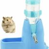 Small Animal Keersi | 3 In 1 Hamster Hanging Water Bottle Small Animal Auto Dispenser With Stand Base For Hamster Rat Gerbil Mouse Chinchillas Squirrel Guinea Pig Ferret Rabbit Cage Toy (Blue)