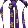 Small Animal Yellow Dog Design | Yellow Dog Design Purple And Gold Skulls Step-In Dog Harness, Medium-3/4 Wide And Fits Chest Of 15 To 25\"