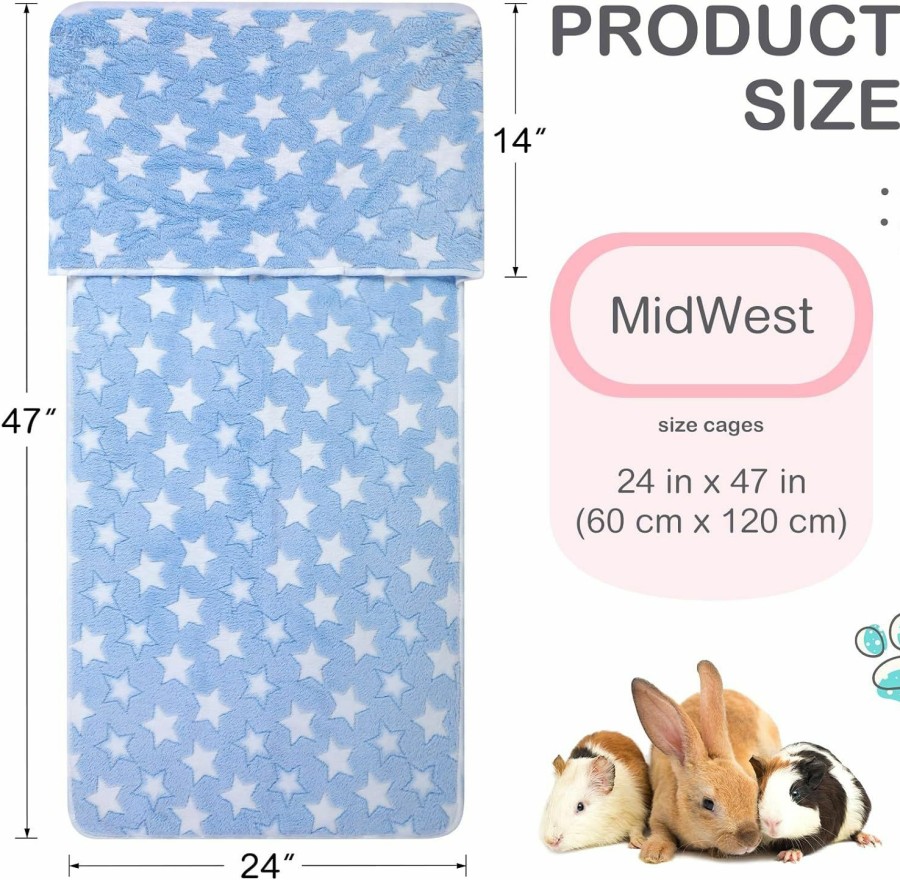 Small Animal Reginary | 4 Pcs Guinea Pig Liners Guinea Pig Bedding For Cage Blankets Waterproof Washable Burrowing Pocket Sleeve Reusable Small Animal Pee Fleece Sleep Mat Cover For Hamster (Heart,24 X 47 Inch)