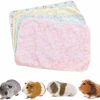 Small Animal kathson | Kathson 4 Pack Guinea Pig Cage Liner Hamster Cage Bedding Pad Reusable Pee Pads Super Absorbent Waterproof Food Mat For Small Animals