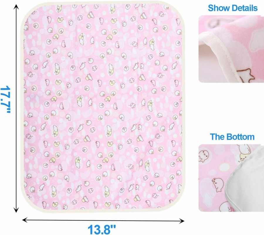 Small Animal kathson | Kathson 4 Pack Guinea Pig Cage Liner Hamster Cage Bedding Pad Reusable Pee Pads Super Absorbent Waterproof Food Mat For Small Animals