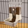 Small Animal TOKAYIFE | Hanging Automatic Food Dispenser, 27Oz Large Capacity Hanging Pet Cage Feeder For Rabbit Bird Chinchilla Hedgehog Guinea Pig Ferret Kitty Puppy (Gray)