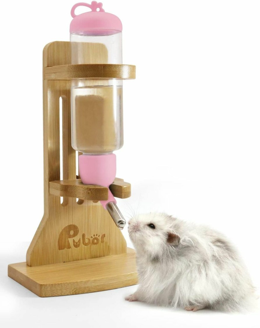 Small Animal Rubor | Rubor Hamster Water Bottle With Stand Small Animal Water Bottle Holder With 125Ml Hanging Water Auto Dispenser For Syrian Rabbit Dwarf Gerbils Mice Rats Degus Small Pet Rodents (Bule)