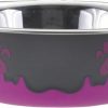 Small Animal Bergan | Maslow Design Series Non-Skid Paw Design Bowl, Pink 54 Oz/6.75 Cup