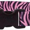 Small Animal Yellow Dog Design | Yellow Dog Design Zebra Pink Dog Collar-Size X-Small-3/8 Inch Wide And Fits Neck Sizes 8 To 12 Inches