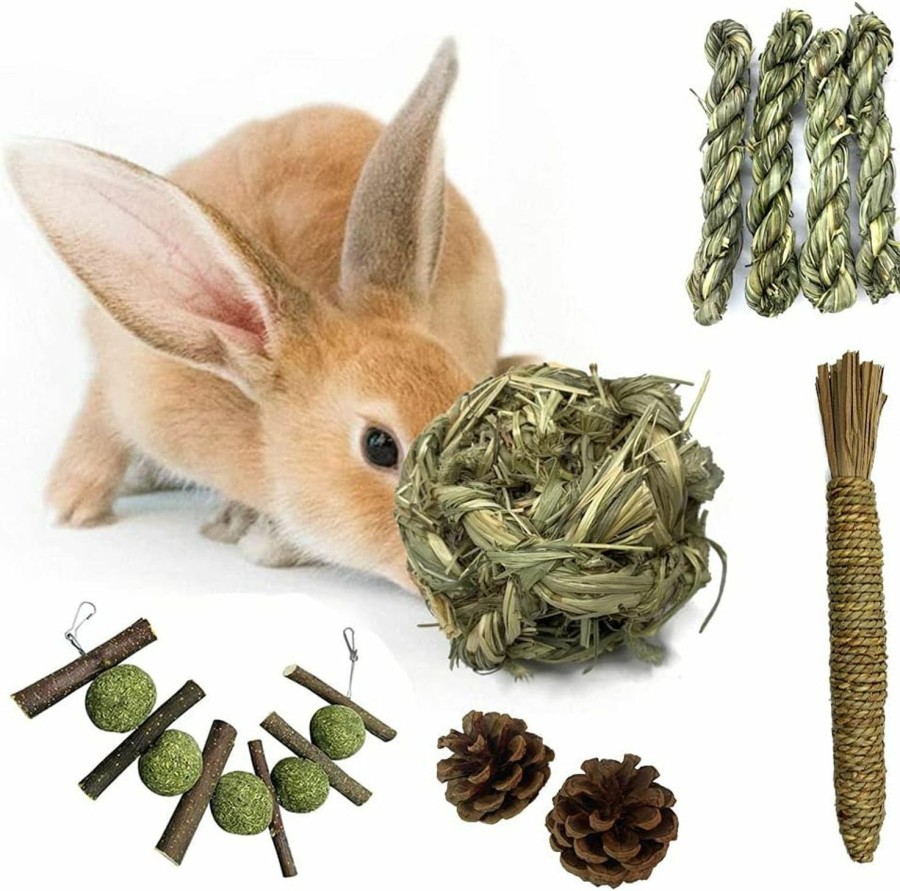 Small Animal Hamiledyi | Hamiledyi Rabbit Seagrass Mat Activity Mat Bunny Chew Toy Small Animal Activity Play Ball Carrot Toy For Hamster Guinea Pigs Gerbil