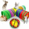 Small Animal Qoaimu | Pet Cat Tunnel Tube Cat Toys, 3 Way Cat Tunnel, Collapsible Tube With 1 Play Ball Kitty Toys, Bunny Tunnels & Tubes, Small Animal Activity Tunnel Toys For Indoor Cats, Puppy, Kitty, Kitten, Rabbit