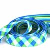 Small Animal Yellow Dog Design | Yellow Dog Design, Blue & Green Argyle W/Stripes Dog Leash, Extra Small 3/8\" X 60\" (5 Ft.)