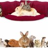 Small Animal BWOGUE | Bwogue Bunny Tunnel Bed, 2-In-1 Collapsible Tunnel Tubes Toys With Removable Mat Hideout For Cats Kittens Rabbits Guinea Pigs Kitty