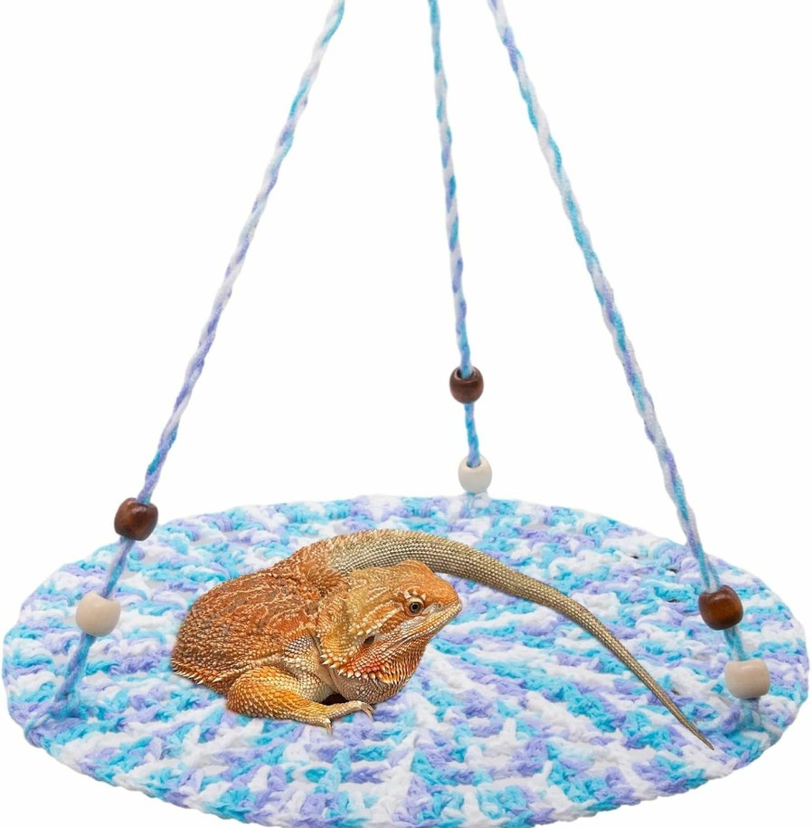 Small Animal SETHOUS | Sethous Reptile Hammock Swing Hanging Bed, Cute Bearded Dragon Swing Toy, Cotton Lizard Summer Bed For Reptile, Cage Accessories For Leopard Gecko Small Animal Birds Parrots Rats