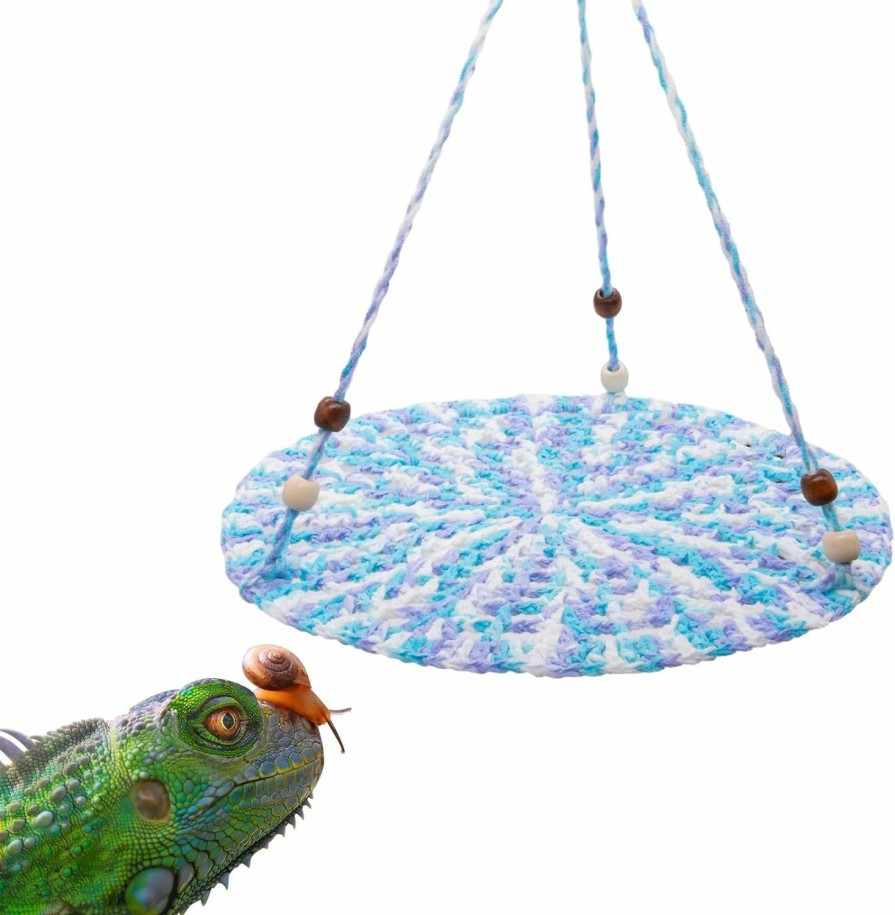 Small Animal SETHOUS | Sethous Reptile Hammock Swing Hanging Bed, Cute Bearded Dragon Swing Toy, Cotton Lizard Summer Bed For Reptile, Cage Accessories For Leopard Gecko Small Animal Birds Parrots Rats