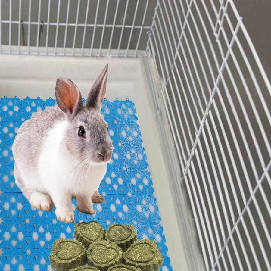 Small Animal Hamiledyi | Hamiledyi Rabbit Cage Mat Floor Plastic Mats Plastic Bunny Cage Floor Mat Bunny Cage Feet Pads For Rabbit Guinea Pig Hamster And Other Small Animals(4 Pcs)