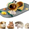 Small Animal Pets on Safari | Pets On Safari Guinea Pig Foraging Mat With Tunnel, Rabbit Toy Mat Interactive Pet Feeding Pad For Indoor With Hideout, Washable Snuffle Mat Treat Dispenser For Bunny Chinchillas Hamster Ferrets