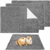 Small Animal UNIFAMILY | Unifamily 3Pcs Guinea Pig Cage Liner Washable, Fleece Bedding Cage Liners, Absorbent Rabbit Mats For Cages Reusable Cage Liner For Hamster Bunny Chinchilla Rabbit Pee Pad For Pet Cage