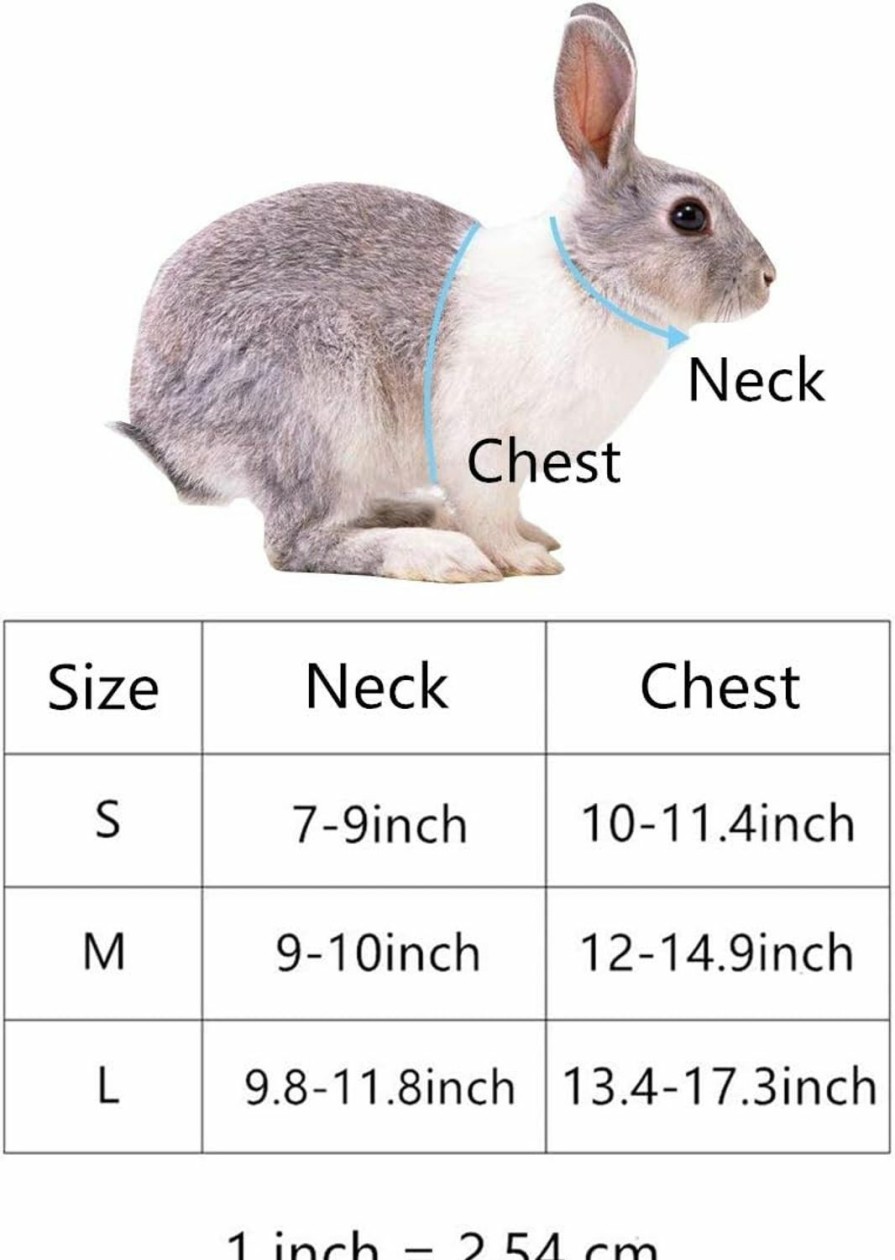 Small Animal Wontee | Wontee Rabbit Vest Harness And Leash Set Adjustable Formal Suit Style For Bunny Kitten Small Animal Walking (S)