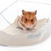 Small Animal Niteangel | Niteangel Animal Sand-Bath Box: - Acrylic Critter'S Sand Bath Shower Room & Digging Sand Container For Hamsters Mice Lemming Gerbils Or Other Small Pets (Triangle, Birch-Wood)