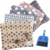 Small Animal MEWTOGO | Mewtogo 5 Pcs Guinea Pig Bed Mat - Thickened Plush Rabbit Winter Sleep Bedding, Soft Fleece Mats With Cleaning Dustpan Brush For Chinchilla Squirrel Bunny Ferrets Small Animals, 13.8X10.6In