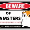 Small Animal Venicor | Venicor Hamster Sign Decor - 8 X 12 Inches - Aluminum - Hamster Cage Accessories - Hamster Gifts Things Toys Clothes Stickers Stuff