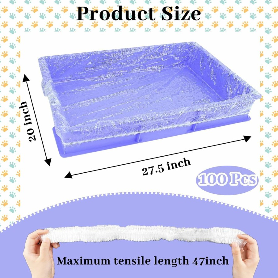 Small Animal BNOSDM | Bnosdm 100 Pcs Disposable Rabbit Cage Liner Plastic Guinea Pig Cage Bedding Hamster Litter Pan Bags Universal Toilet Film For Bunny Chinchilla Ferret Hedgehog Small Animals (47\")