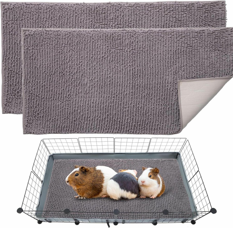 Small Animal DZWLKJ | Dzwlkj Guinea Pig Fleece Bedding Cage Liners, 2 Pcs 47\" X 24\" Blanket For Cage, Pee Pads Washable Also For Chinchilla, Ferret, Hedgehog, Hamster, Rabbit, Rat, Bunny And Other Small Animal Cage