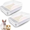 Small Animal Tfwadmx | Tfwadmx Pet Small Rabbit Litter Box Toilet, Bunny Rectangle Potty Trainer, Corner Litter Box Pet Pan For Small Animal/Rabbit/Guinea Pig/Galesaur/Ferret,Etc