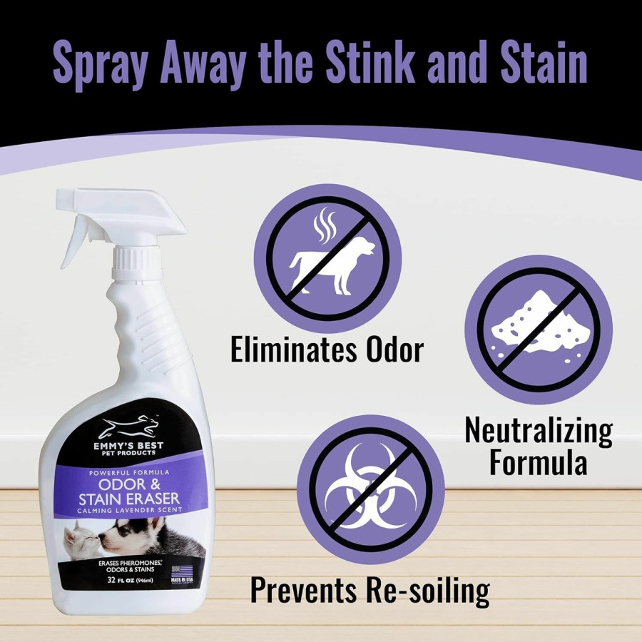 Small Animal EBPP | Ebpp Odor & Stain Eraser - Made In The Usa - Pet Odor Absorber And Room Deodorizer For Home Use - Odor Remover And Urine Odor Eliminator - Lavender Enzyme Carpet Cleaner