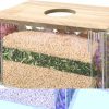 Small Animal Hamiledyi | Hamiledyi Hamster Sand Bath Container,Acrylic Hamster Digging Box,Hamster Digging Room/Shower Room/Bathtub/Dust Bath Container/Litter Box For Syrian Hamsters Gerbils Mice Rats Lemmings