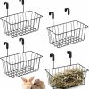 Small Animal Didaey | 4 Pack Hay Feeder For Cage Bunny Hay Feeder Rack With Heavy Duty Hanging Hay Holder Metal Bunny Hay Rack Holder For Bunny, Chinchillas Guinea Pig Cage Accessories, 10.8 X 5.9 X 4.5 Inch