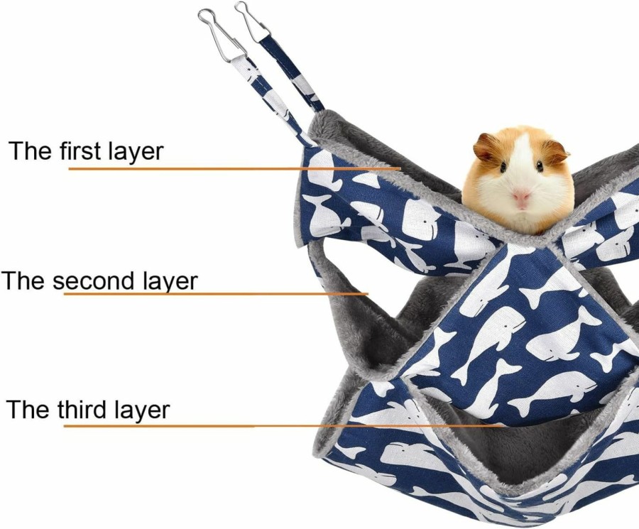 Small Animal Petmolico | Petmolico Ferret Swing Hammock, Small Pets Hanging Cage Hammock Warm Plush Winter Ferret Accessories For Hamster Guinea Pig Rat Sugar Glider, Yellow Duck