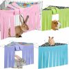 Small Animal Kacctyen | Kacctyen 4 Pieces Guinea Pig Hideout And Toys Small Animal Corner Fleece Hideaway Cage Triangular Cute Ferret Hammock Rat Chinchilla Hideout Sleeping Bed For Hamster Hedgehog Small Bunny (Classic)