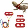 Small Animal HAICHEN TEC | 3 Packs Bearded Dragon Harness And Leash Adjustable(S,M,L) - Soft Leather Reptile Lizard Leash For Amphibians And Other Small Pet Animals (Blue)