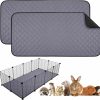 Small Animal Aitmexcn | Aitmexcn 2Pcs Guinea Pig Cage Liners, Washable Guinea Pig Pee Pads, Super Absorbent Non Slip Reusable Guinea Pig Bedding For Small Animals Rabbit Hamster Rat-24''*47''