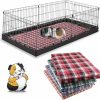 Small Animal Jamktepat | Jamktepat 4 Pcs Guinea Pig Cage Liners Guinea Pig Bedding Washable Pee Pads For Guinea Pig Fast Absorbent Waterproof Non-Slip (24\"*47\")