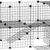 Small Animal PawHut | Pawhut 36 Panels Small Animal Playpen With Door, Diy C & C Cage For Guinea Pigs With Ramp, Portable Metal Wire Yard For Rabbit, Hedgehogs, 14 X 14 In