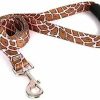 Small Animal Yellow Dog Design | Yellow Dog Design Giraffe Pink Ez-Grip Dog Leash With Comfort Handle 3/4\" Wide And 5' (60\") Long, Small/Medium