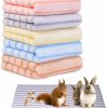 Small Animal MANOPAWS | 5Pcs Washable Guinea Pigs Blankets, Reusable Warm Soft Coral Fleece Small Animal Blankets Pet Cage Liners Sleep Mat Pad Cover For Hamster Ferret Rabbit Chinchilla Hedgehog,29.5\" X 14\"