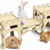 Small Animal HIIMALEX | Hiimalex Extra Large Bunny Castle Playhouse Climbing Tower With Tunnel Sturdy Hideout For Indoor Rabbits Ventilated Enrichment Toys Habitat Hlt3