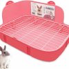 Small Animal KAMEIOU | Kameiou Ferret Galesaur Guinea Pig Bunny Rabbit Toilet Potty Trainer With Stainless Steel Panel Rabbits Corner Litter Pan Bedding Box For Small Animal Bunny Rabbit Ferret Cage Toilet Pan