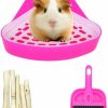 Small Animal kathson | Kathson Triangle Potty Trainer Corner Bunny Toilet Guinea Pig Litter Bedding Plastic Box Pet Pan For Rabbit Chinchilla Hamster Ferret Small Animal(Pink)