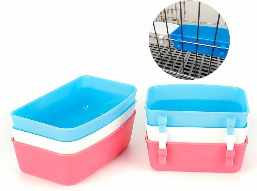 Small Animal AMZSYLV | Amzsylv Rabbit Feeder Waterer Chicken Guinea Pig Cage Bowl Food Water Hanging Watering Container Feeding Dish Coop Cup Treats Drinker For Pigeon Dove Puppy Cat Bird Bath Basin Hamster Bed (Pack Of 3)