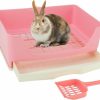 Small Animal BWOGUE | Bwogue Large Rabbit Litter Box Toilet,Potty Trainer Corner Bedding With Drawer Larger Pet Pan For Adult Guinea Pigs, Rabbits, Hamster, Chinchilla, Ferret, Galesaur, Small Animals(White)