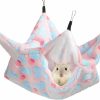 Small Animal Shappy | Small Pet Cage Hammock, Double-Layer Rat Hammock Hanging Bed, Warm Ferret Cage Hammock, Pet Swinging Bed For Sugar Glider Fleece Chinchilla Parrot Guinea Pig Squirrel Hamster Playing Sleeping