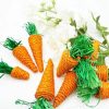 Small Animal Junfamilee | Orange Hamster Chew Toys Rabbit Bite Grind Teeth Toys Corn Carrot Woven Balls Small Animal Chew Toys For Rabbit, Bunny, Guinea Pig Small Animal Toys