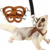 Small Animal Meow&Woof | 3 Pack Sugar Glider Harness And Leash Set Small Animal Training Walking Vest For Squirrel Hamster Rat