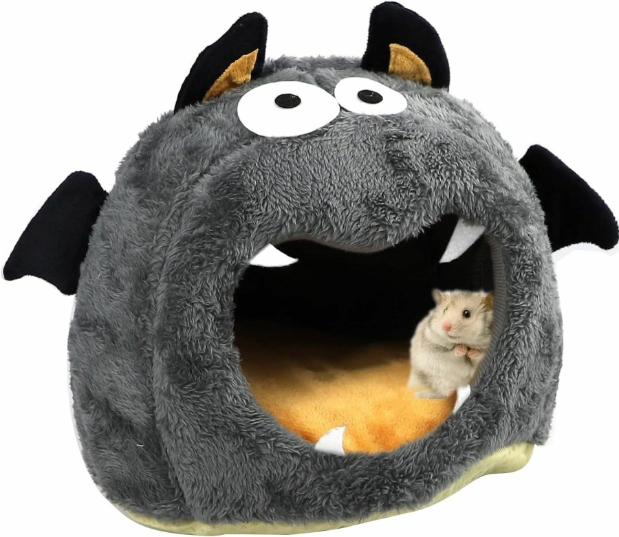 Small Animal Toysructin | Toysructin Guinea Pig Bed Hideout, Washable Cozy Small Animal Beds Monster Cave Mini House Halloween Decor, Hamster Bed House Nest Cage Accessories For Chinchilla Hedgehog Dwarf Rabbits Ferret Rat